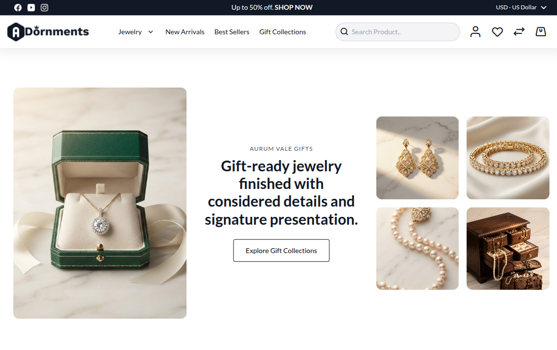 Promo banner on the storefront